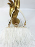 Ostrich Feather & Crystal Ring Clutch