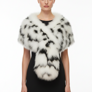 Marabou Feather Zebra Pull-thru Scarf