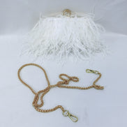 Ostrich Feather & Crystal Ring Clutch