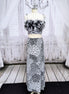 Ostrich Feather two piece skirt set