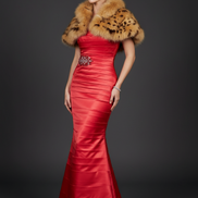 Marabou Feather Cheetah Caplet with Wing Collar