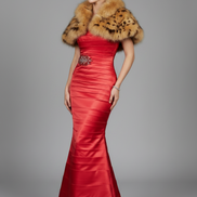 Marabou Feather Cheetah Caplet with Wing Collar