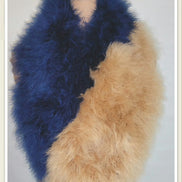 Marabou Feather two-color infinity scarf