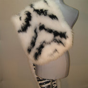 Marabou Feather Zebra Pull-thru Scarf