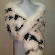 Marabou Feather Zebra Pull-thru Scarf