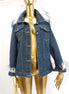 Ostrich Feather Trim Denim Jacket