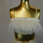 Ostrich Feather & Silk Chiffon Bralette