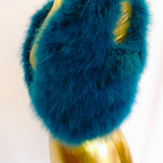 Marabou Feather Crop Vest