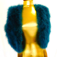 Marabou Feather Crop Vest