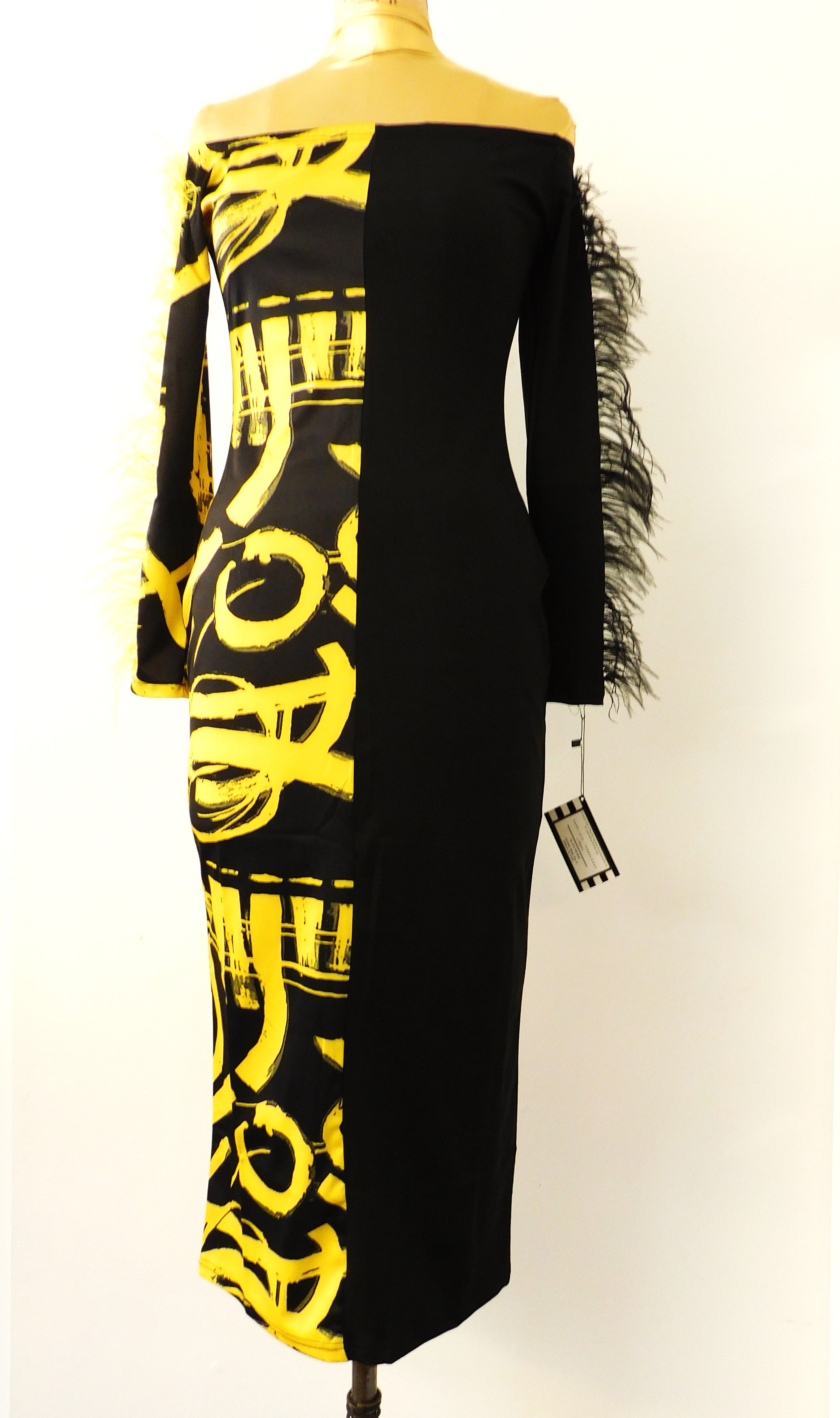 Abstract Midi-Dress