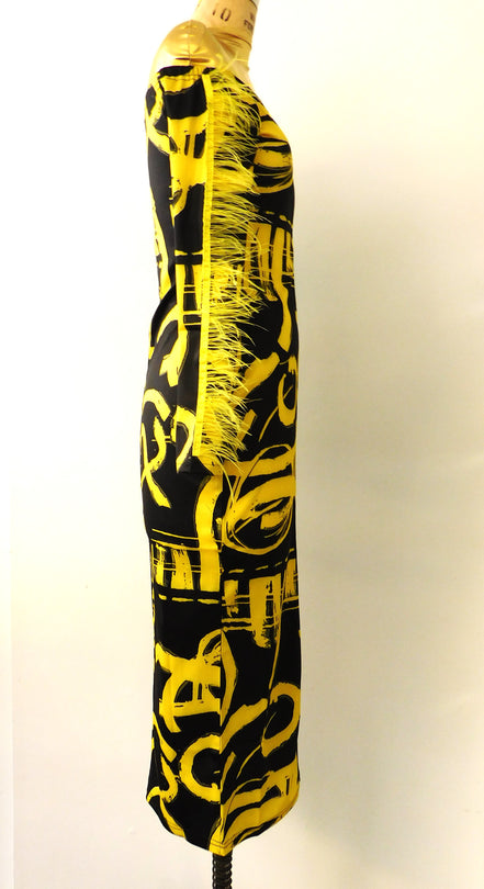 Abstract Midi-Dress