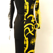 Abstract Midi-Dress