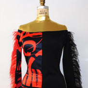 Abstract Midi-Dress