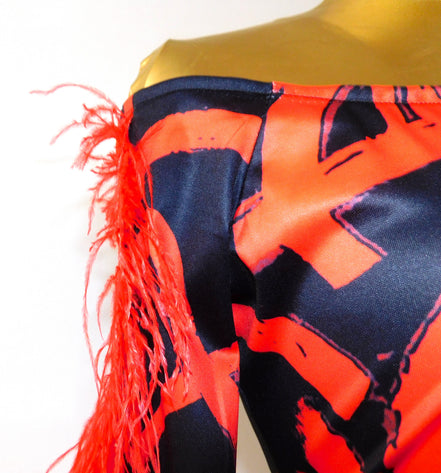 Abstract Midi-Dress