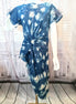 Ostrich Feather fringe Twisted Tie-Dye Denim Tunic