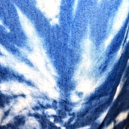 Ostrich Feather fringe Twisted Tie-Dye Denim Tunic