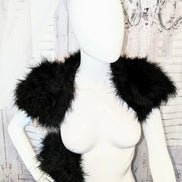 Faux Fur Feather Shrug and Clutch Set