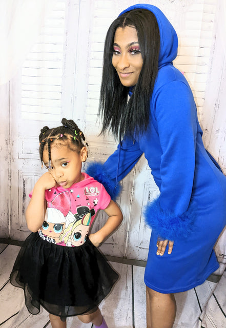 Royal Hoodie Dress