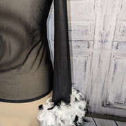'Open Heart' Stretch Mesh Top