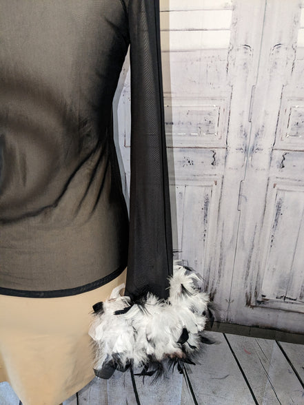 'Open Heart' Stretch Mesh Top