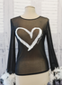 'Open Heart' Stretch Mesh Top