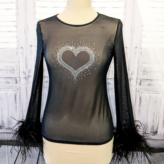 'Sparkling Heart' top