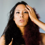 Marabou Feather two-color infinity scarf