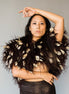 Fancy Ostrich & Rooster Feather Bolero Jacket