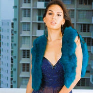 Marabou Feather Crop Vest