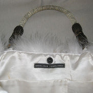 Tiger Marabou Feather Faux Fur Handbag