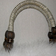 Tiger Marabou Feather Faux Fur Handbag