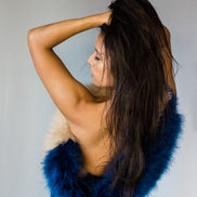 Marabou Feather two-color infinity scarf